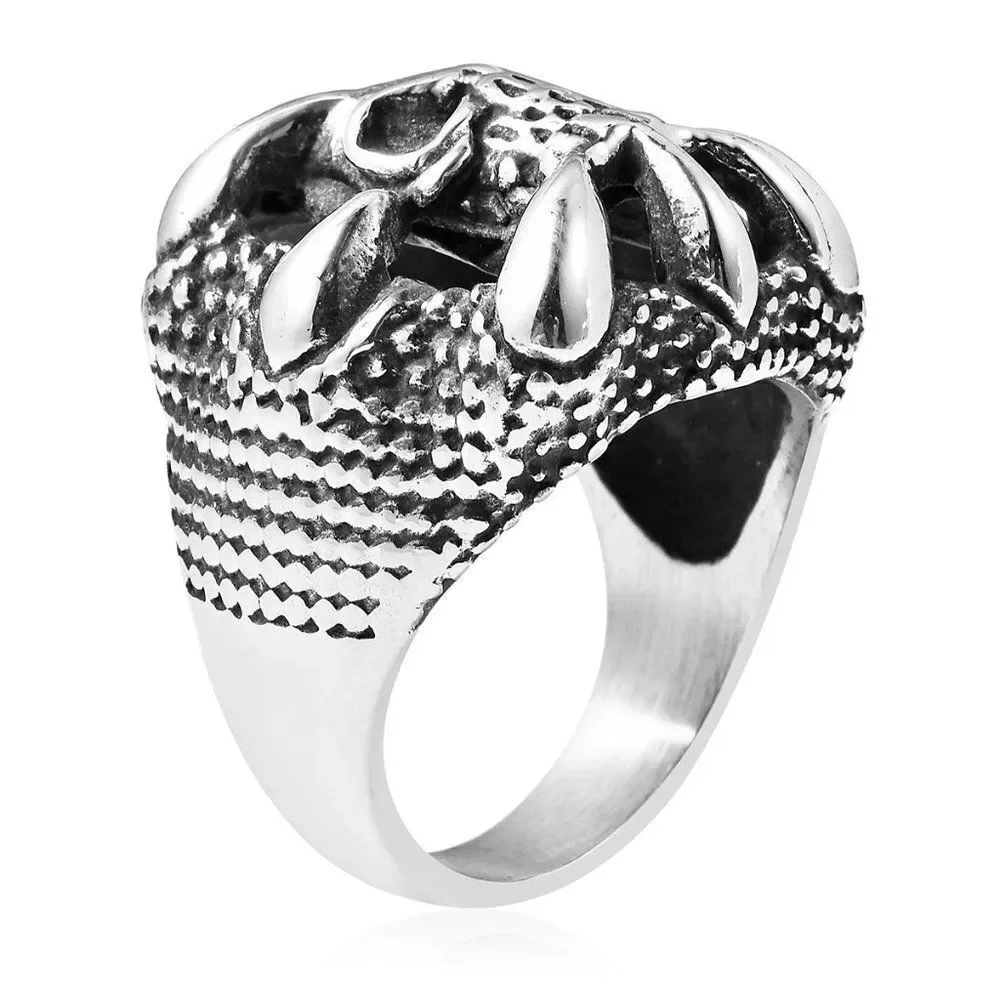 Eagle Paw and Skull Ring
